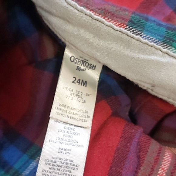 Oshkosh Flannel Lined Overalls - Picture 4 of 5